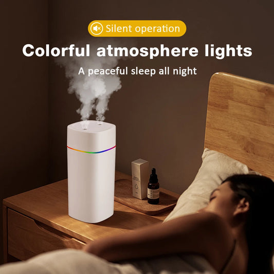 COOL MIST HUMIDIFIER WITH COLORFUL NIGHT LIGHT